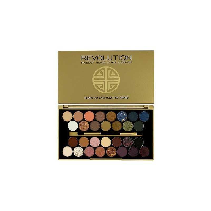 Makeup Revolution 30 Ultra Eyeshadows Fortune Favours The Brave, matowe odcienie