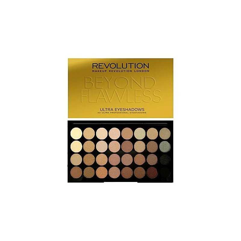 Makeup Revolution 32 Ultra Eyeshadows Beyond Flawless, paleta w odcieniach nude Makeup Revolution 32 Ultra Eyeshadows Beyond Flawless, paleta w odcieniach nude