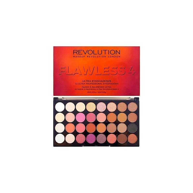 Makeup Revolution 32 Ultra Eyeshadows Flawless 4 rewelacyjna mieszkanka jasnych i ciemnych Makeup Revolution 32 Ultra Eyeshadows Flawless 4 rewelacyjna mieszkanka jasnych i ciemnych