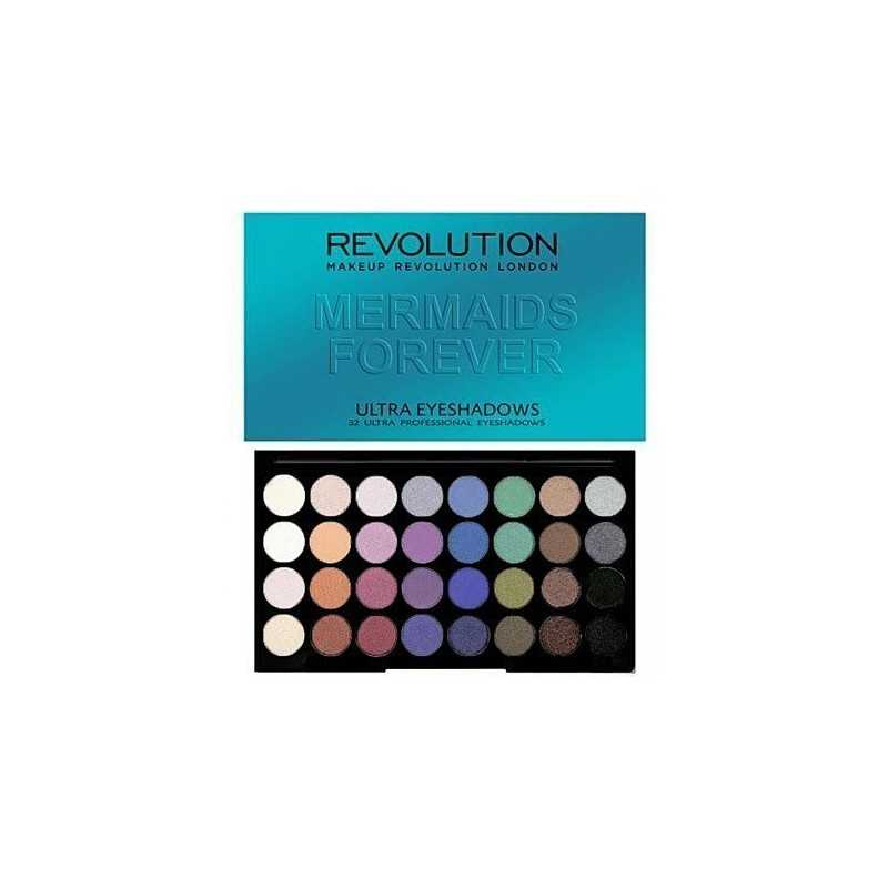 Makeup Revolution 32 Ultra Eyeshadows Mermaids Forever, wieczorowe cienie do powiek Makeup Revolution 32 Ultra Eyeshadows Mermaids Forever, wieczorowe cienie do powiek