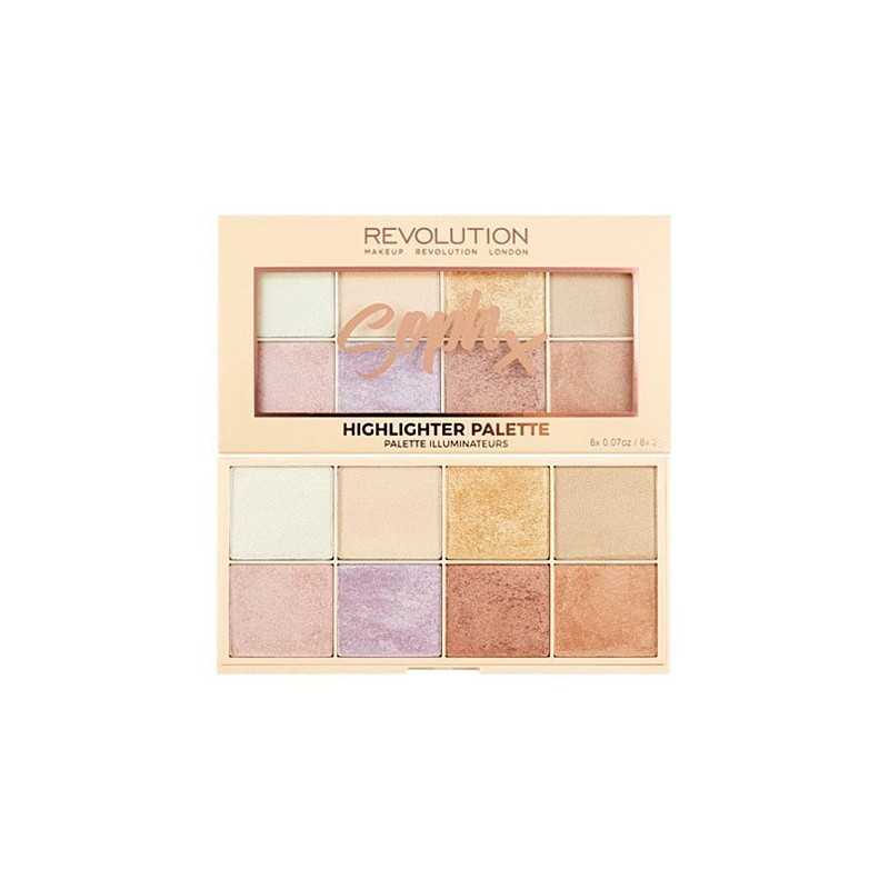 Makeup Revolution Soph X Highlighter Palette, 8 odcieni rozświetlaczy