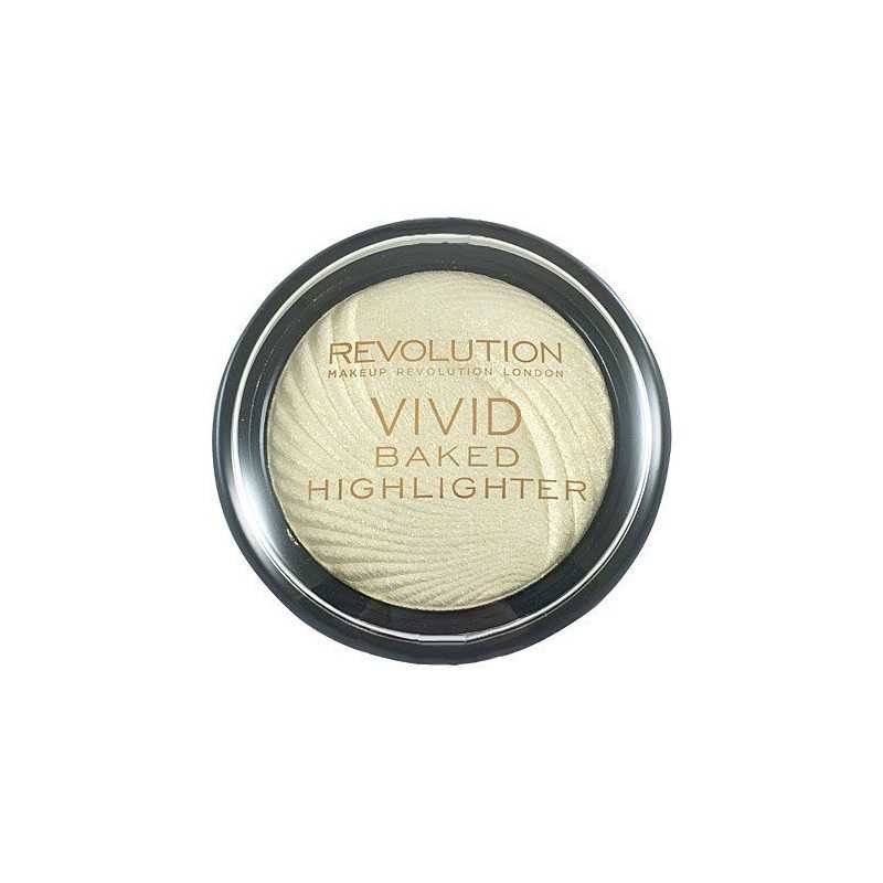 Makeup Revolution VIVID Baked Highlighter Golden Lights, rozświetlasz do twarzy 7,5g