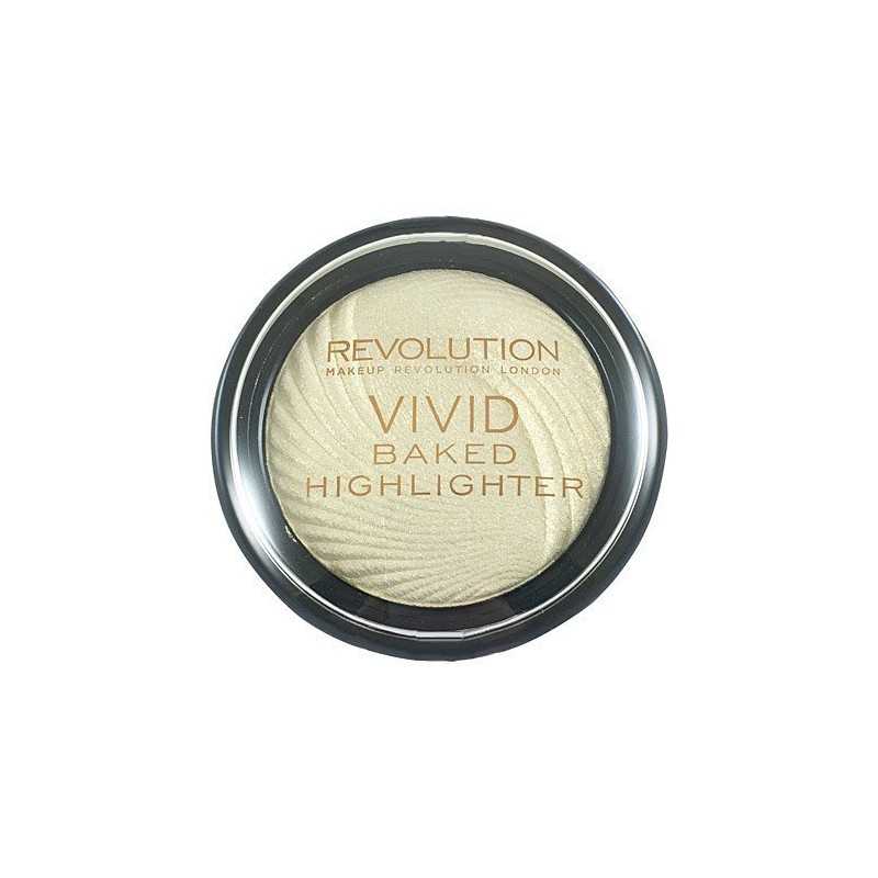 Makeup Revolution VIVID Baked Highlighter Golden Lights, rozświetlasz do twarzy 7,5g Makeup Revolution VIVID Baked Highlighter Golden Lights, rozświetlasz do twarzy 7,5g