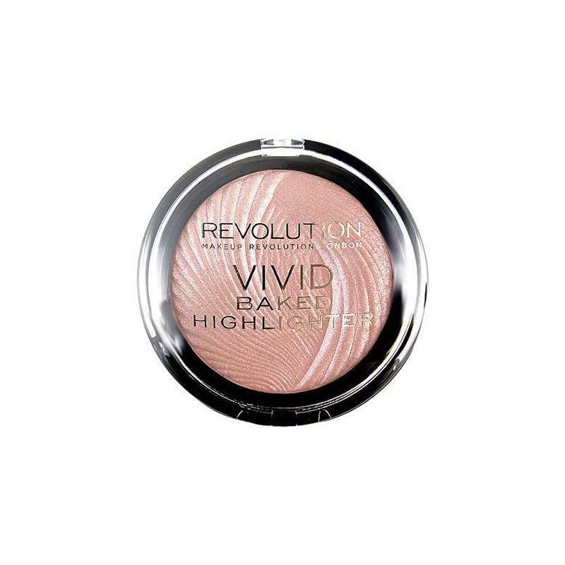 Makeup Revolution VIVID Baked Highlighter Peach Lights, brzoskwiniowy rozświetlasz 7,5g