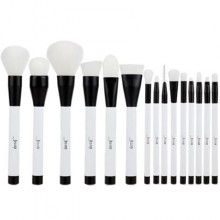 Jessup Colorful Brushes Set biało czarne pędzle do makijażu zestaw 15 sztuk T115