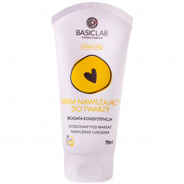 BasicLab krem nawilżający do twarzy - bogata konsystencja 75ml