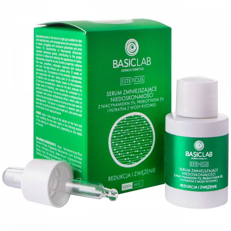 BasicLab Esteticus Redukcja i Zwężenie - serum zmniejszajsza niedoskonałości 15ml
