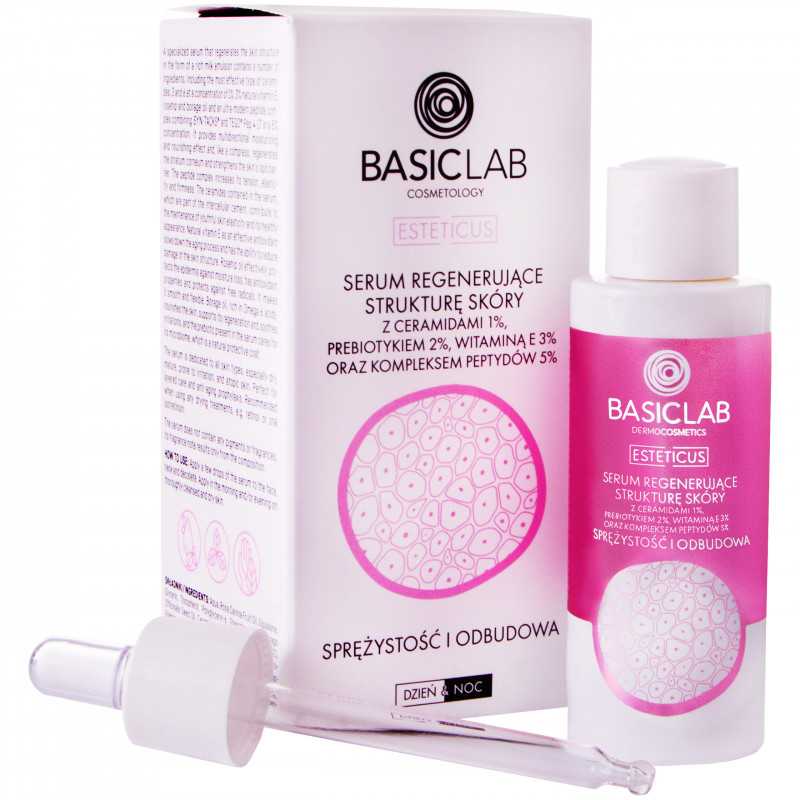 BasicLab serum regenerujące sprężystość i odbudowa z ceramidami oraz Wit E 50ml