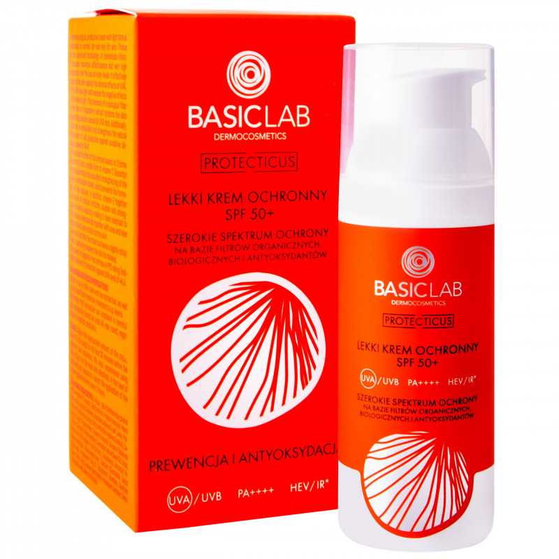 BasicLab Protecticus SPF 50+ lekki krem ochronny 50 ml