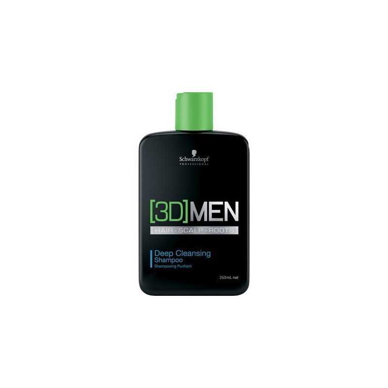 Schwarzkopf 3D MEN Deep Cleansing, Szampon głęboko oczyszczający 250ml Schwarzkopf 3D MEN Deep Cleansing, Szampon głęboko oczyszczający 250ml