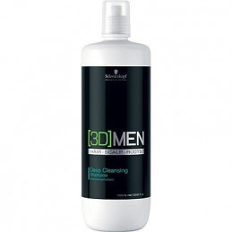 Schwarzkopf 3D MEN Deep Cleansing, szampon głęboko oczyszcza i pielęgnuje 1000ml