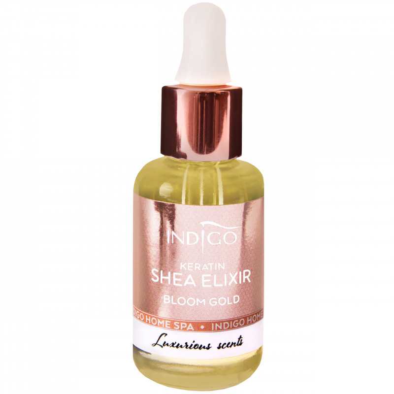 Indigo Keratin Shea Elixir Bloom Gold odżywcza oliwka do skórek i paznokci 8ml