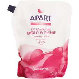 Apart Caring Liquid Soap Rose - pielęgnujące mydło do rąk w płynie zapach róży, zapas, 900ml