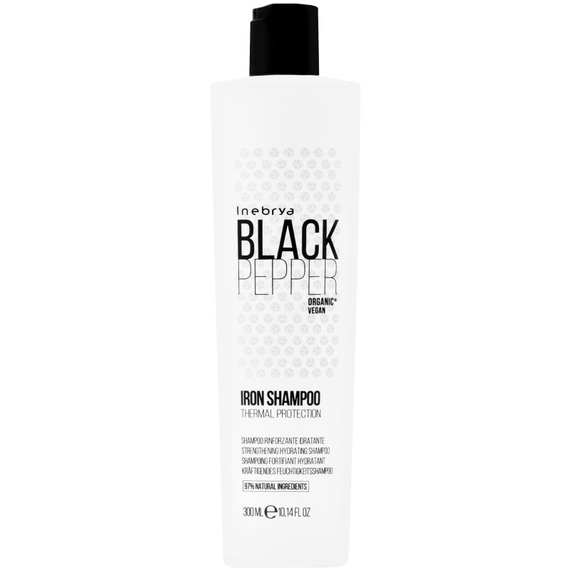 Inebrya Black Pepper Iron - szampon regenerujący do włosów, 300ml