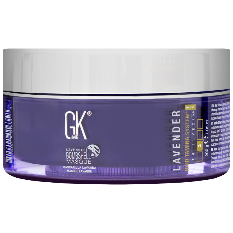 GKHair Bombshell Masque Lavender - maska rozświetlająca do włosów blond, 200g