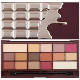 Makeup Revolution 16 Eyeshadows I Love Makeup Chocolate Elixir, satynowe i matowe cienie 22g