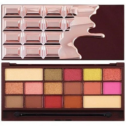 Makeup Revolution 16 Eyeshadows I Love Makeup Rose Gold, paleta trwałych cieni do powiek 22g