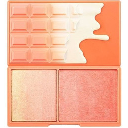 Makeup Revolution Peach And Glow, róż i rozświetlacz w pudrowej formule 11g