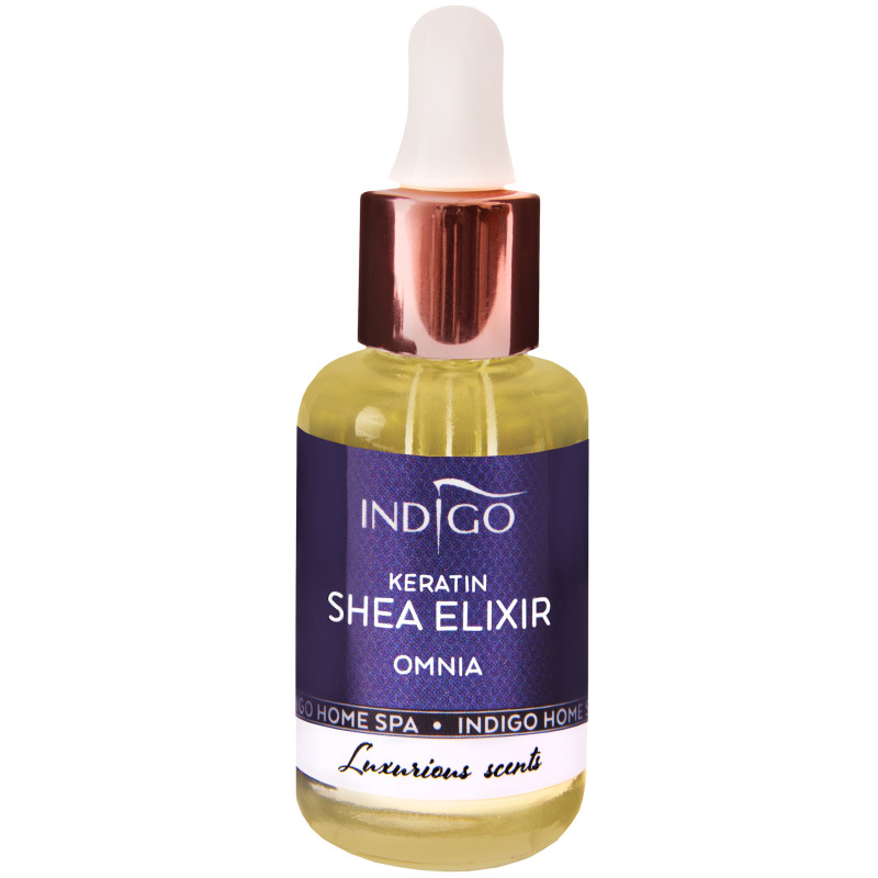 Indigo Keratin Shea Elixir Omnia nawilżająca odżywka do skórek i paznokci 8ml