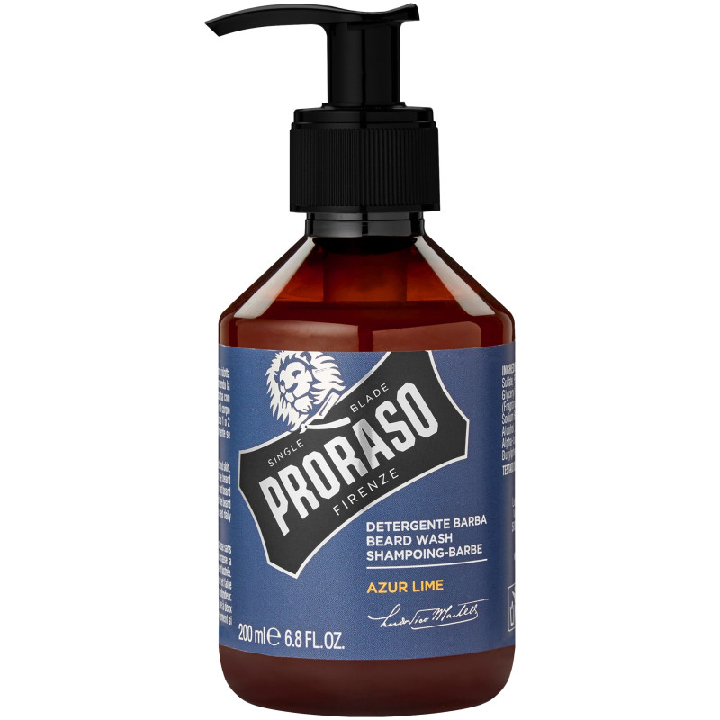 Proraso Azur Lime Beard Wash - cytrusowy płyn do mycia brody, 200ml