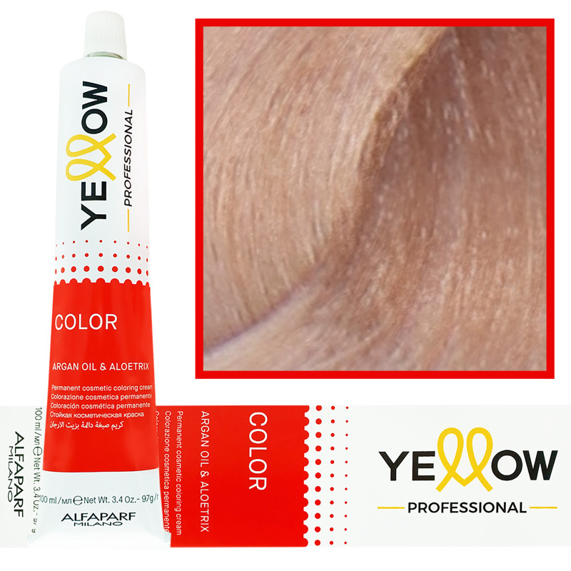 Alfaparf Yellow - trwała farba do włosów z aloesem i kiełkami pszenicy, 100ml