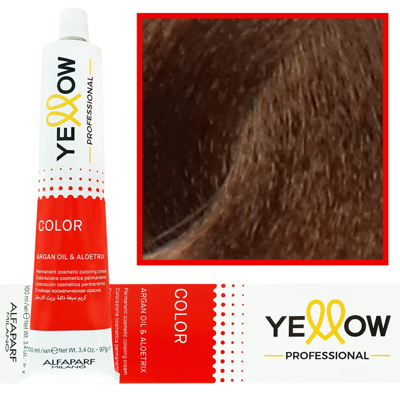 Alfaparf Yellow - trwała farba do włosów z aloesem i kiełkami pszenicy, 100ml