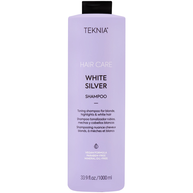 Lakme Teknia White Silver Shampoo - nawilżający szampon do włosów siwych i blond, 1000ml