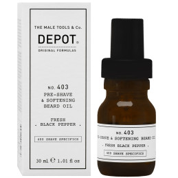 Depot NO. 403 Pre-Shave & Softening Beard - olejek zmiękczający zarost przed goleniem, 30ml