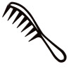 Nishman Hair Comb 043 - grzebień barberski do teksturyzowania włosów, czarny