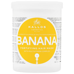 Kallos Banana Fortifying - wzmacniająca maska do włosów suchych i zniszczonych, 1000ml