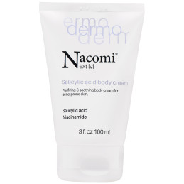 Nacomi Next Level Dermo - oczyszczająco-łagodzący krem do ciała z kwasem salicylowym i niacynamidem, 100ml
