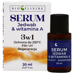 Bioelixire Jedwab + Witamina A serum wzmacniające włosy 20ml