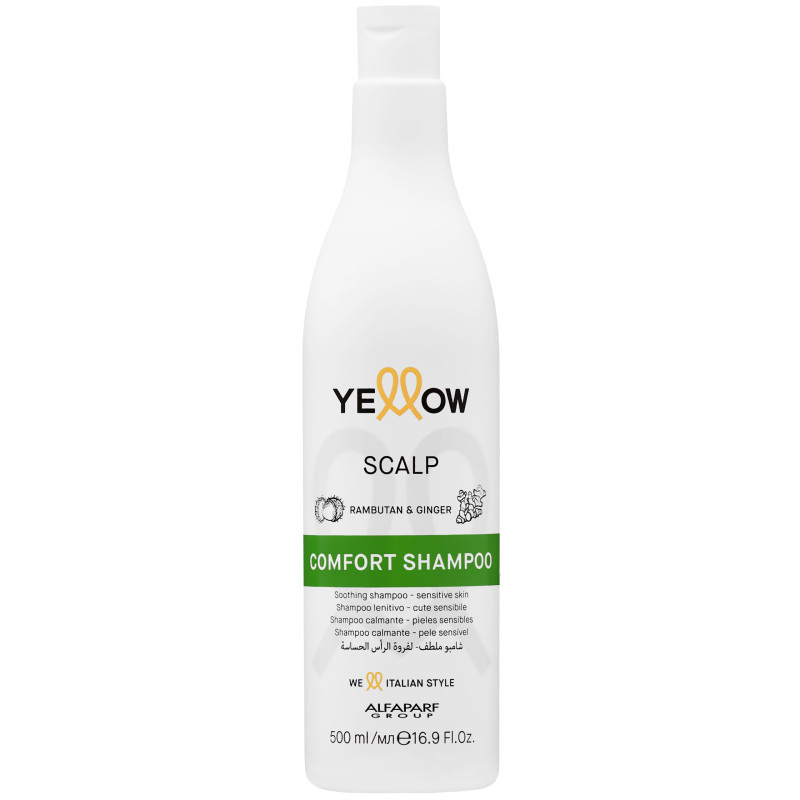 Alfaparf YELLOW Scalp Comfort - szampon oczyszczający skórę i włosy, 500ml