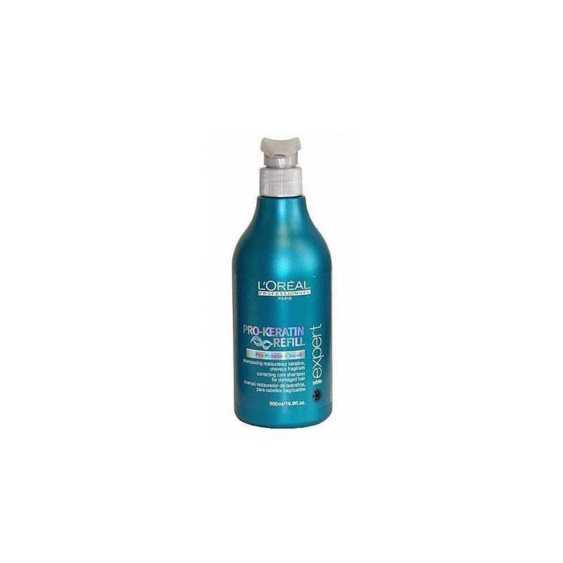 LOREAL PRO KERATIN REFILL, Szampon odbudowujący zniszczone włosy 500ml LOREAL PRO KERATIN REFILL, Szampon odbudowujący zniszczone włosy 500ml