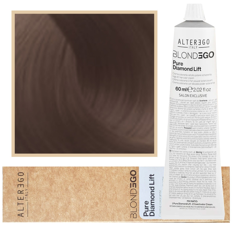 Alter Ego Blondego Pure Diamond Lift - rozjaśniająca farba do włosów blond, różne kolory, 60ml