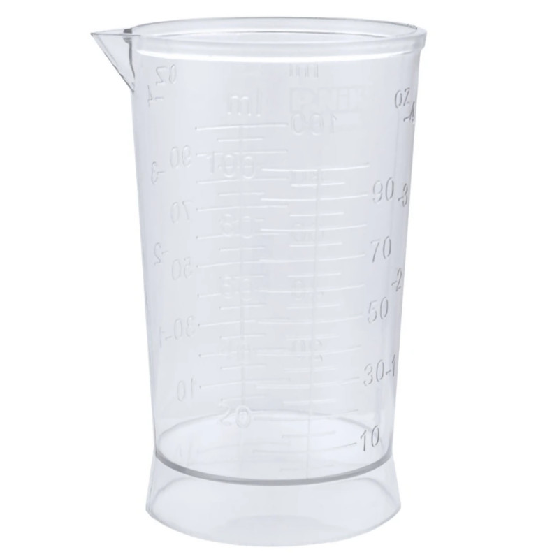 Poniks Przezroczysta menzurka fryzjerska, kosmetyczna z podziałką, 100ml
