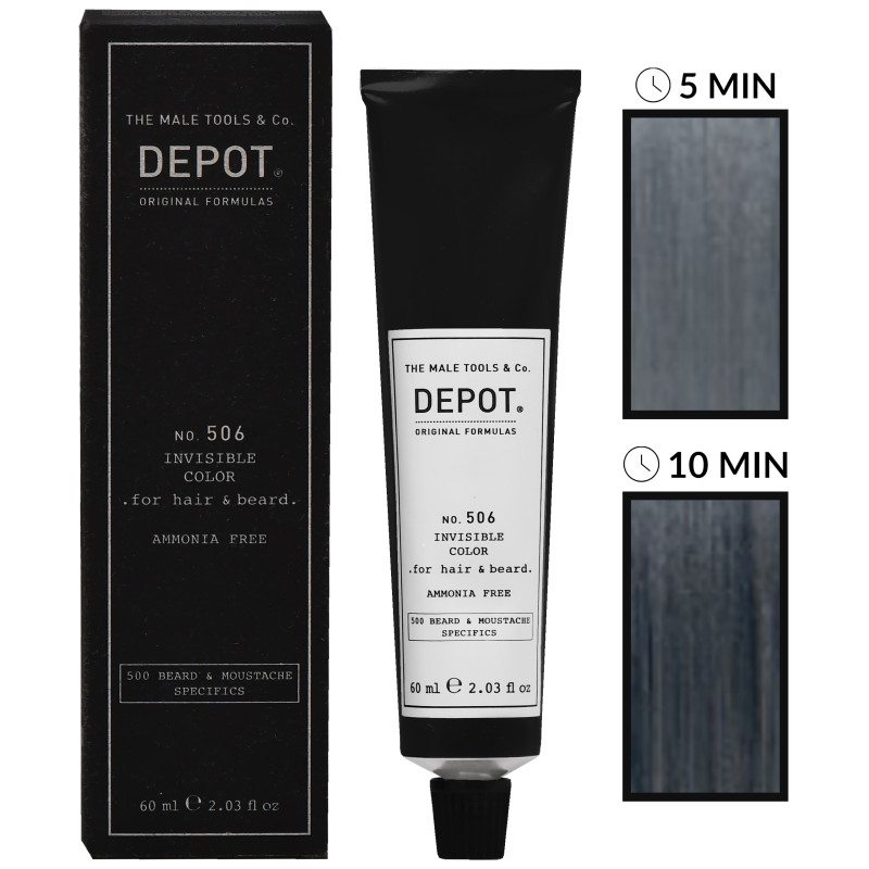 Depot NO. 506 Invisible Color - krem koloryzujący do włosów i brody bez amoniaku, 60ml
