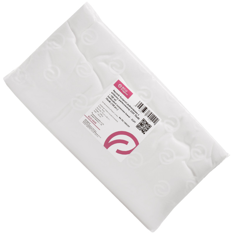Eko-Higiena Jednorazowy ręcznik fryzjerski z włókniny perforowanej Soft 70x40cm, 100szt