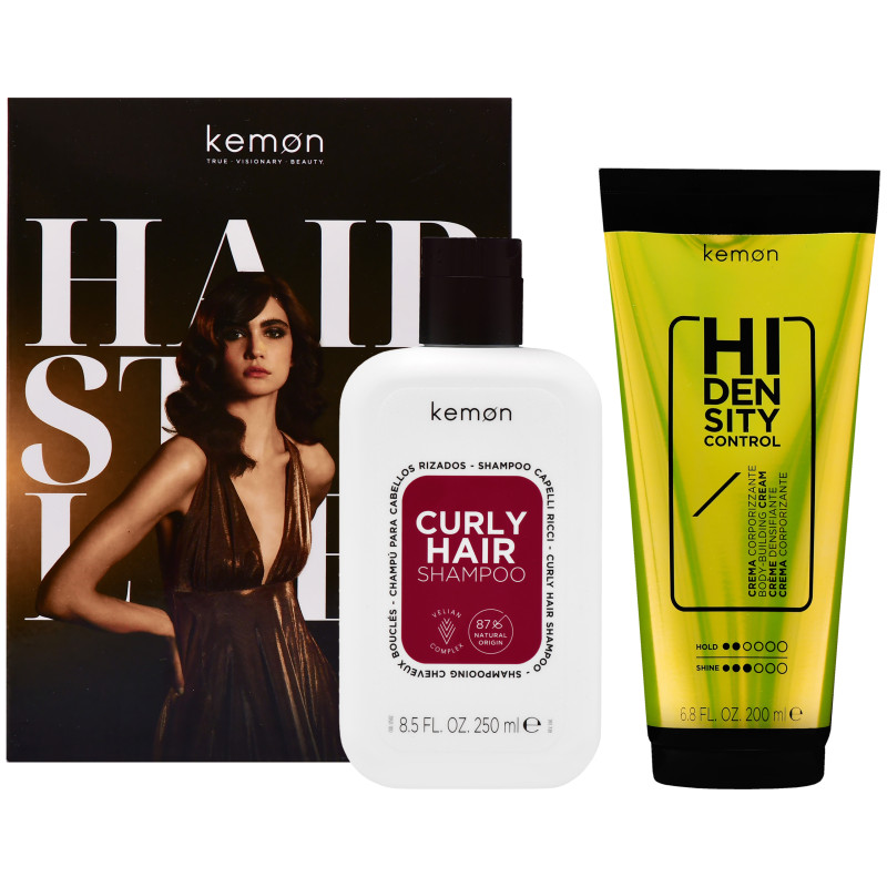 Kemon Curl Kit Shampoo + Cream - zestaw do pielęgnacji i stylizacji włosów kręconych, 250ml + 200ml