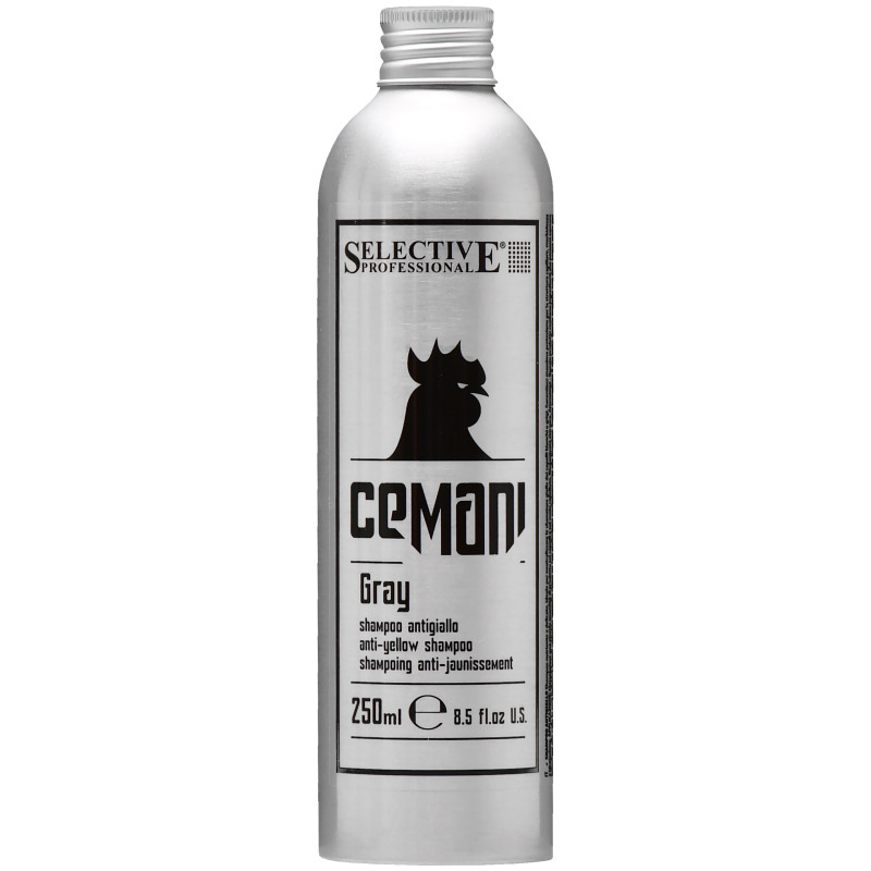 Selective Cemani Gray Anti-Yellow - szampon do włosów siwych i rozjaśnianych dla mężczyzn, 250ml