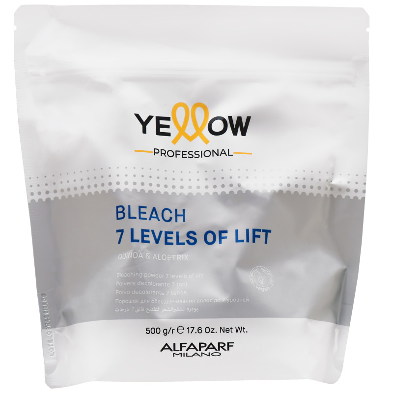 Alfaparf Yellow Bleach 7 Levels Of Lift – proszek rozjaśniający włosy do 7 tonów, 500 g