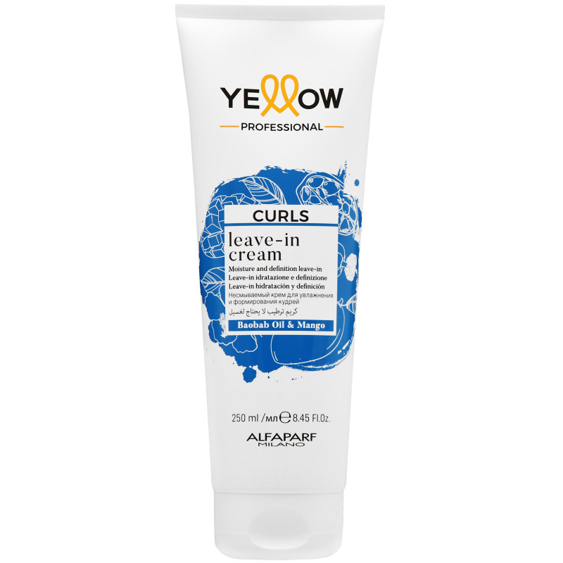 Alfaparf Yellow Curls Leave-In Cream – odżywka bez spłukiwania do włosów kręconych, 250ml
