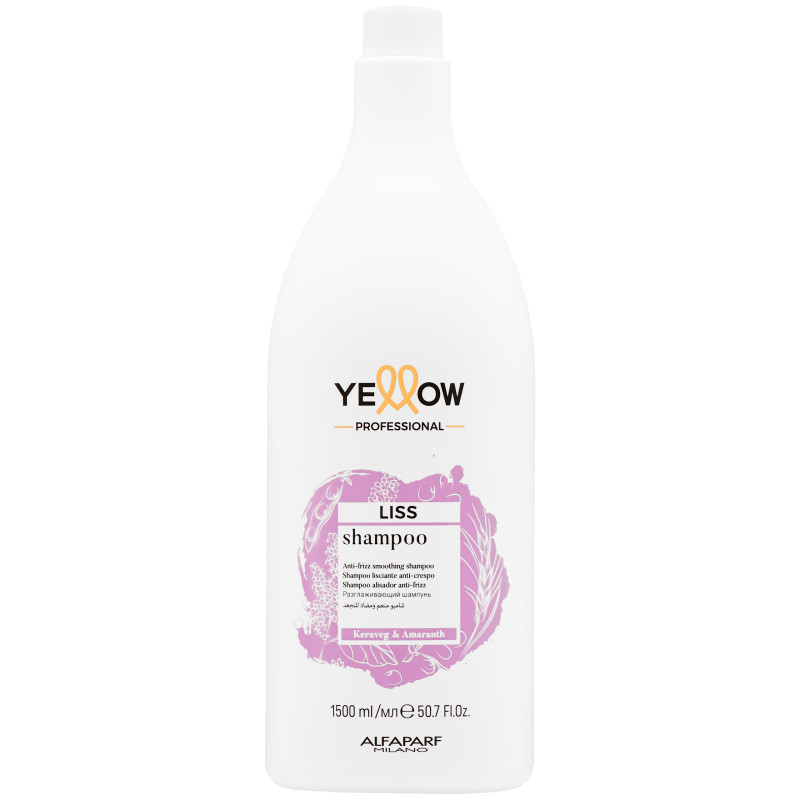 Alfaparf Yellow Liss Anti-Frizz Shampoo – szampon zapobiegający puszeniu włosów, 1500ml