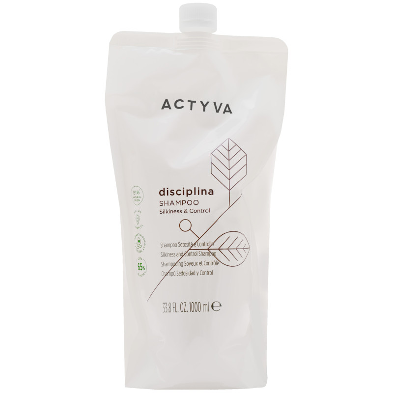 Kemon Actyva Disciplina Shampoo - wygładzający szampon do włosów puszących się, refill 1000ml
