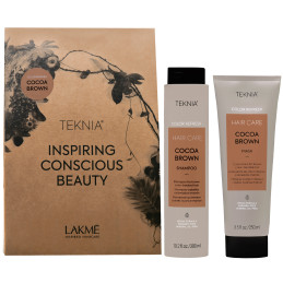 Lakme Teknia Color Refresh Cocoa Brown Kit - zestaw koloryzujący kakaowy brąz, 300+250ml