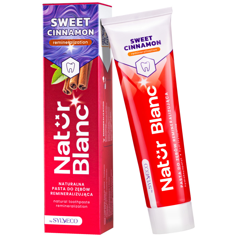 Sylveco Natur Blanc Pasta do zębów SWEET CINNAMON - pasta do zębów wzmacniająca szkliwo, 100ml