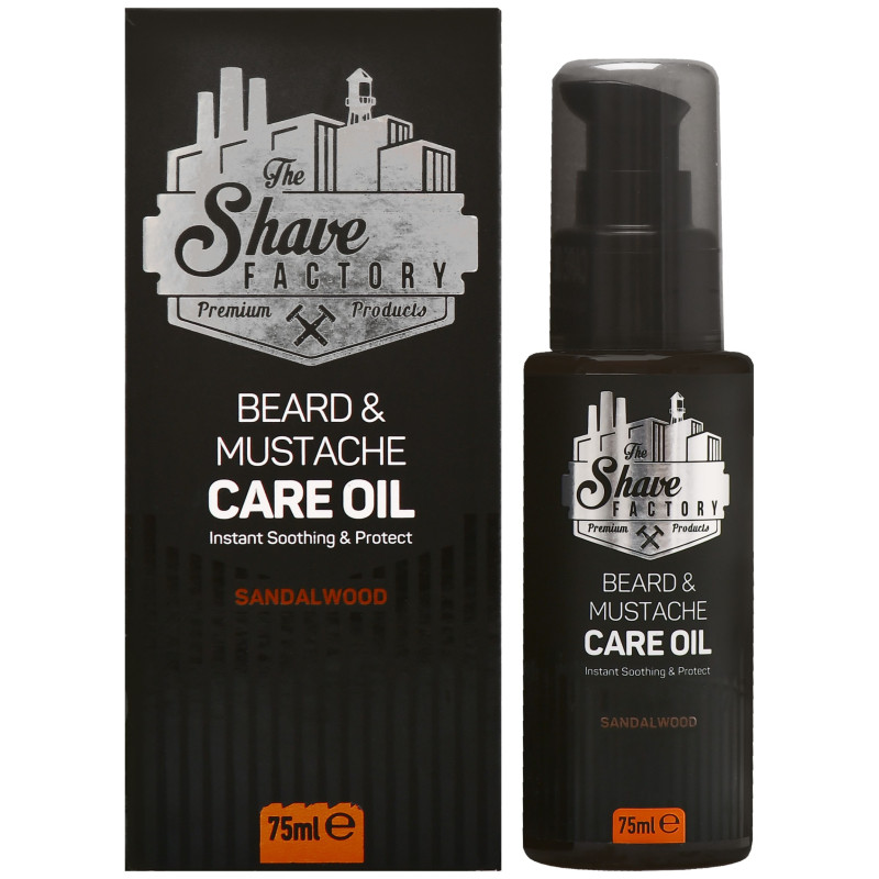 The Shave Factory Sandalwood Beard Oil - nawilżający olejek do brody, drzewo sandałowe, 75ml