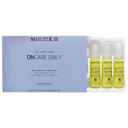 Selective OnCare Daily Avocado Shot - serum/ampułki nawilżająco-odżywcze do włosów, 12x13ml