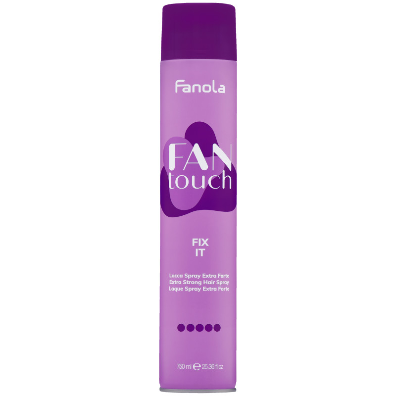 Fanola Fan Touch Fix It Spray - mocno ultrwalający lakier do włosów, 750ml