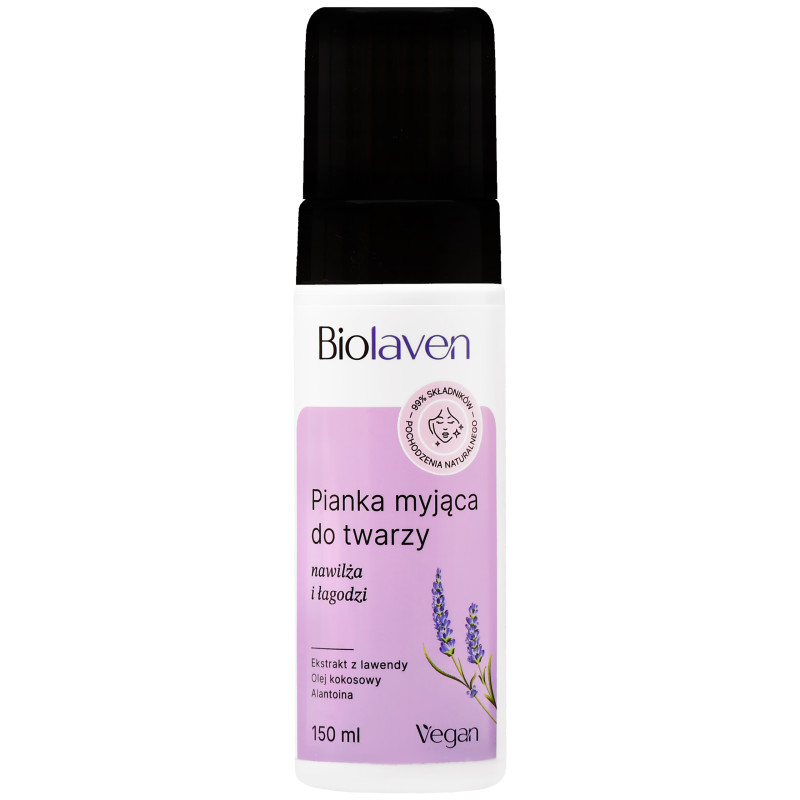Biolaven łagodna pianka nawilżająca do mycia twarzy 150 ml